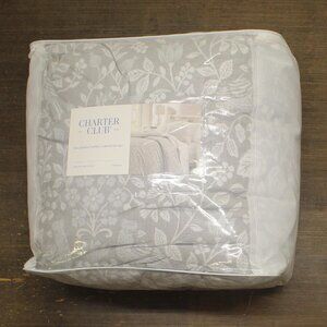 Charter Club Damask Flannel 3-Piece Comforter Set Gray Combo Full / Queen